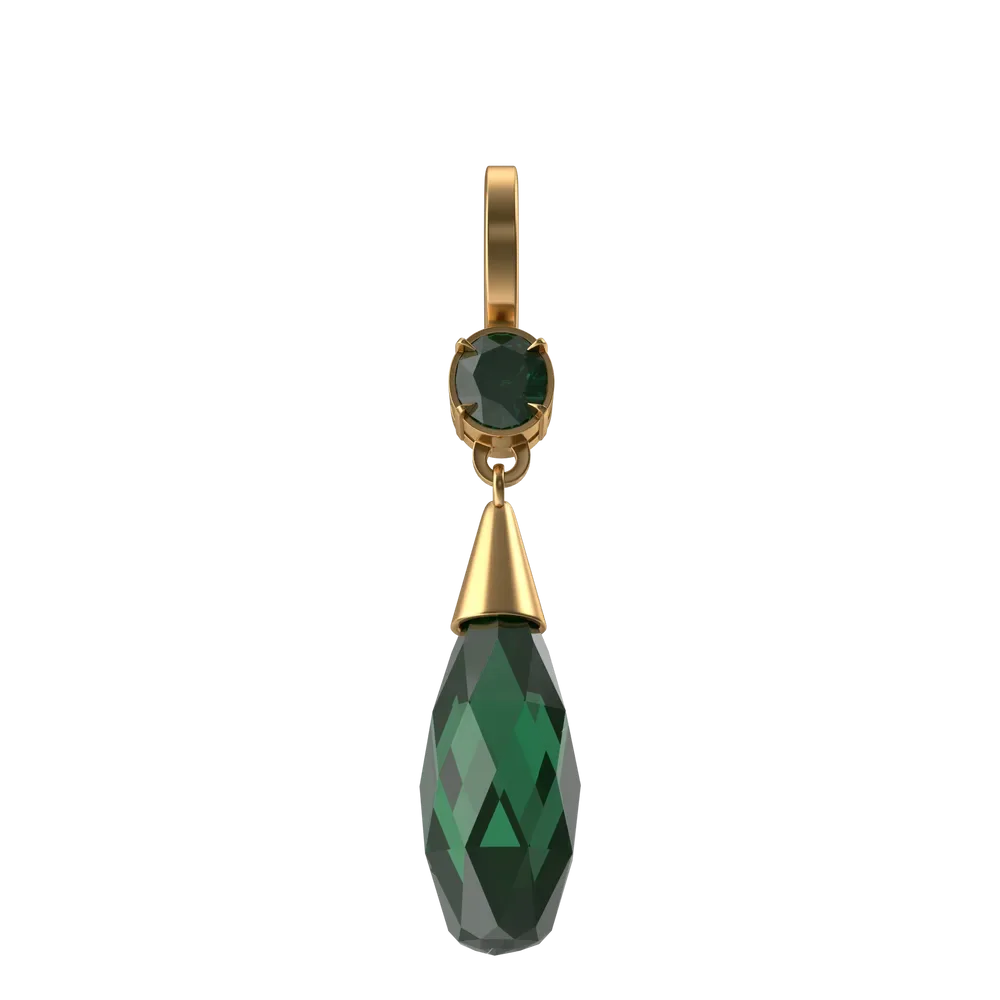 Green Crystal Earring, photo 1