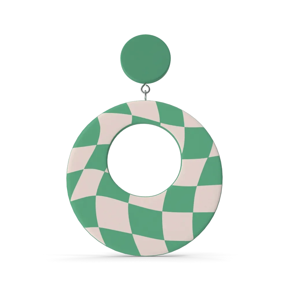 Green Oval Earring, photo 1
