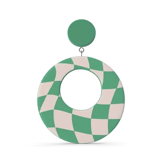 Green Oval Earring, photo 1