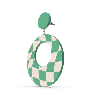 Green Oval Earring, photo 2