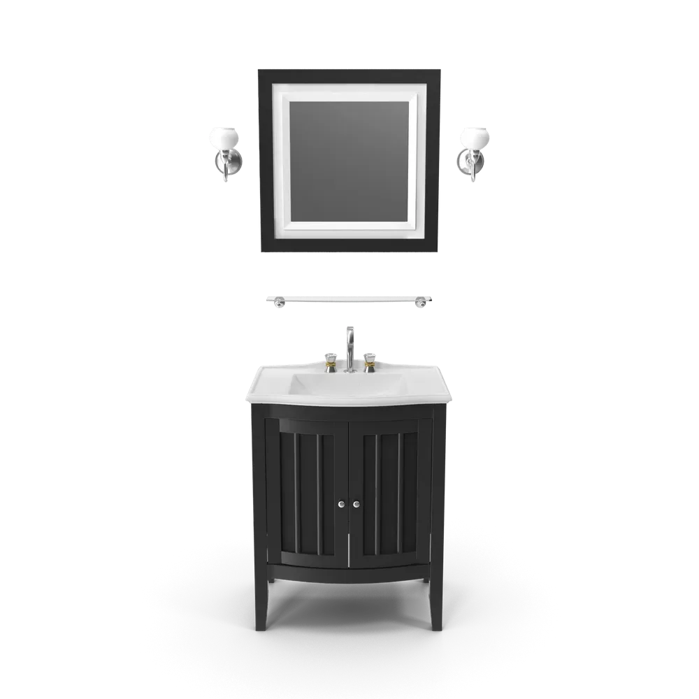 Wooden Bathroom Sink With Mirror, photo 1