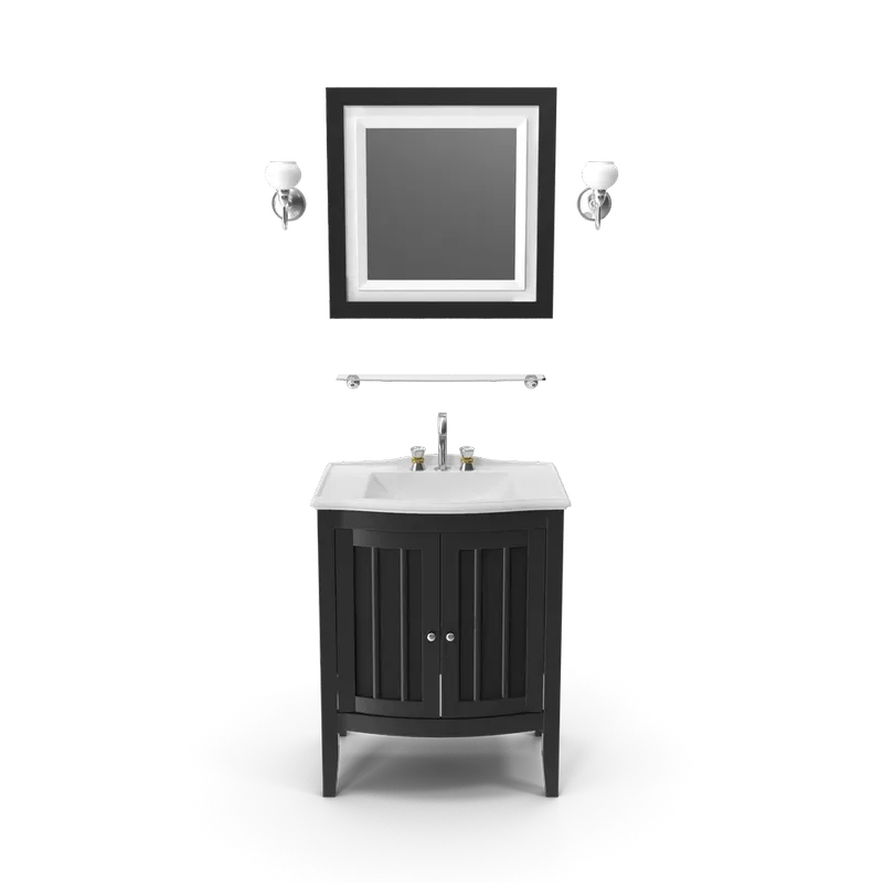 Wooden Bathroom Sink With Mirror, photo 1
