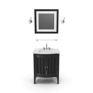 Wooden Bathroom Sink With Mirror, photo 1